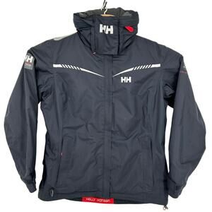 Helly Hansen Mens Size Medium HP Bay Jacket Navy Blue Rain Waterproof Reflective